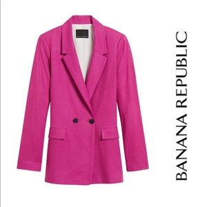 Banana republic pink linen blazer NWT 6P